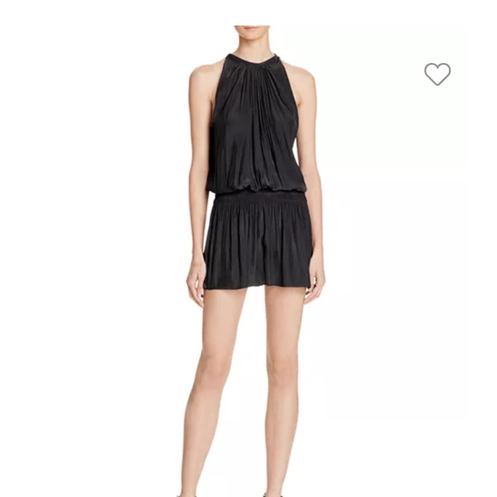 Ramy Brook Paris Sleeveless Halter Drop Waist Mini Dress